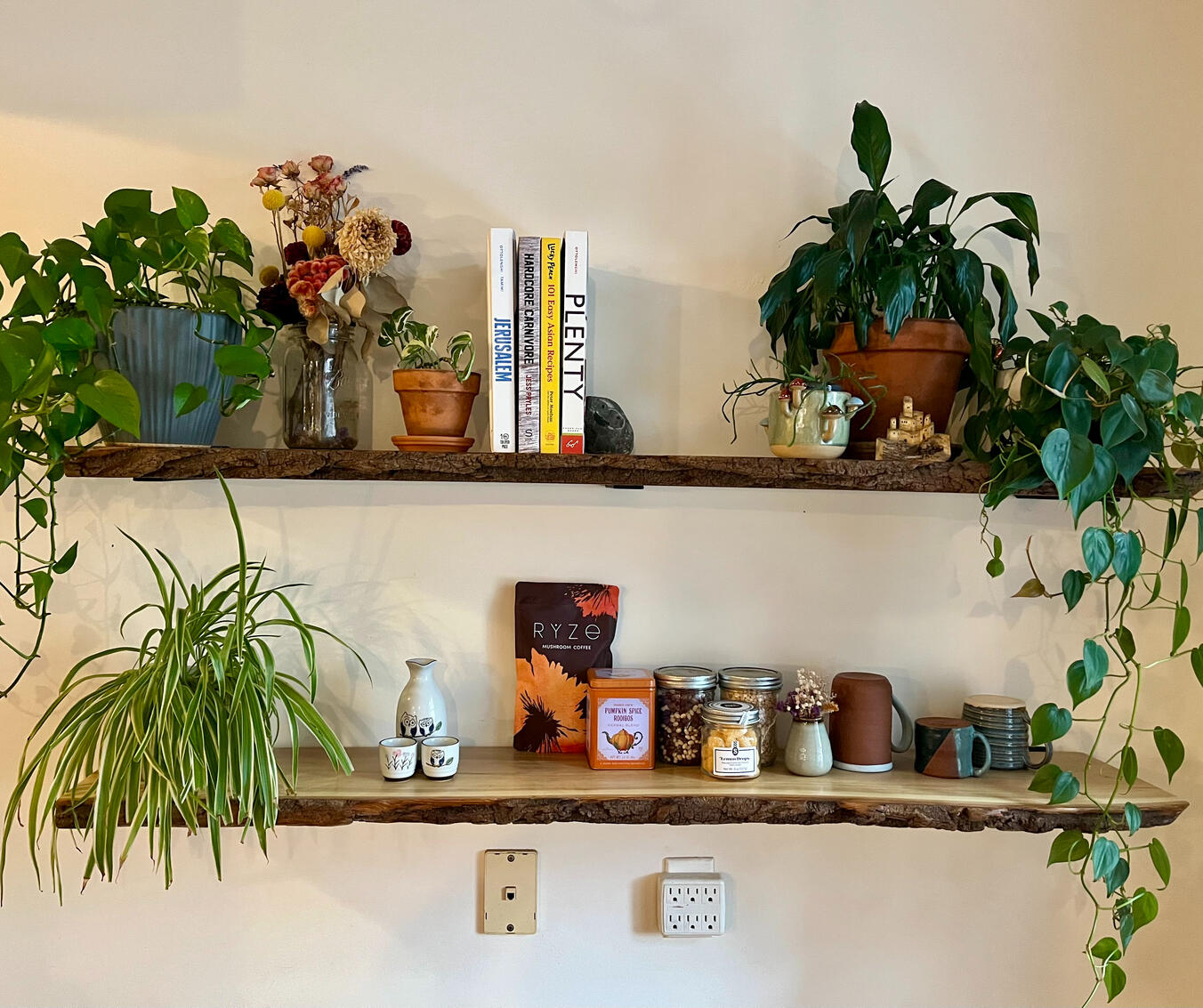 Live edge poplar shelves Live edge poplar shelves