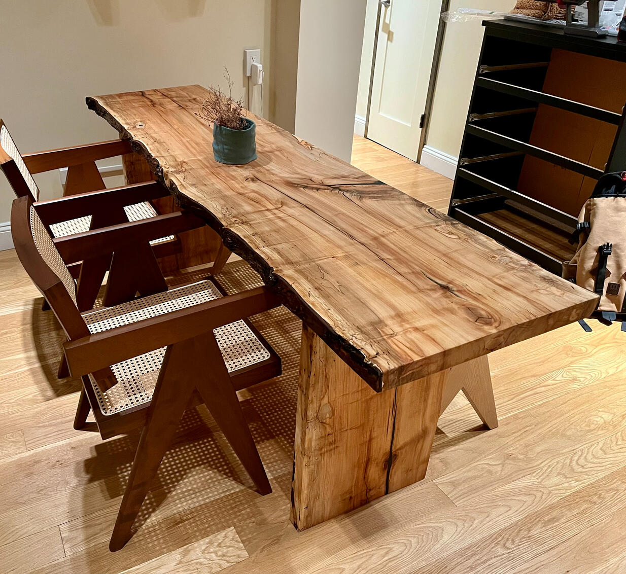 Maple live edge dining table