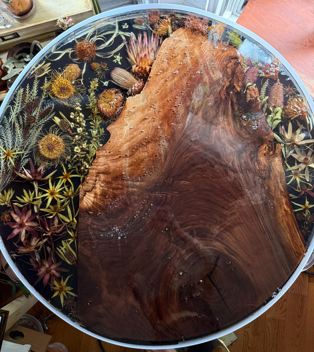 Resin coffee table