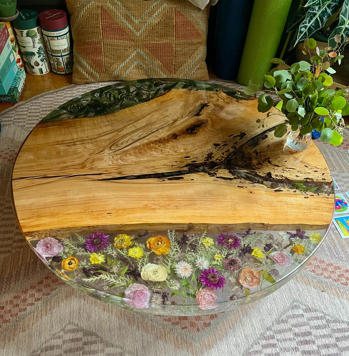 Floral resin table